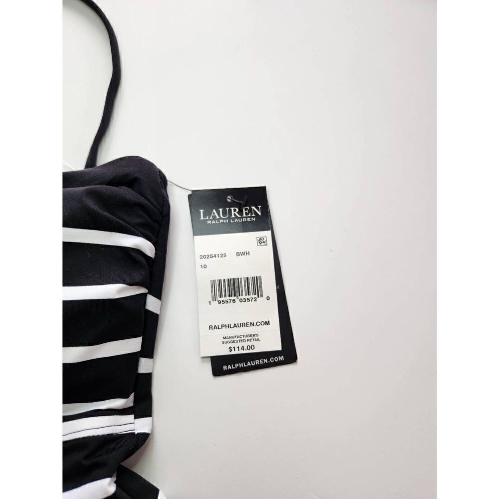 Lauren Ralph Lauren Striped Halter Tankini Top - Picture 3 of 4